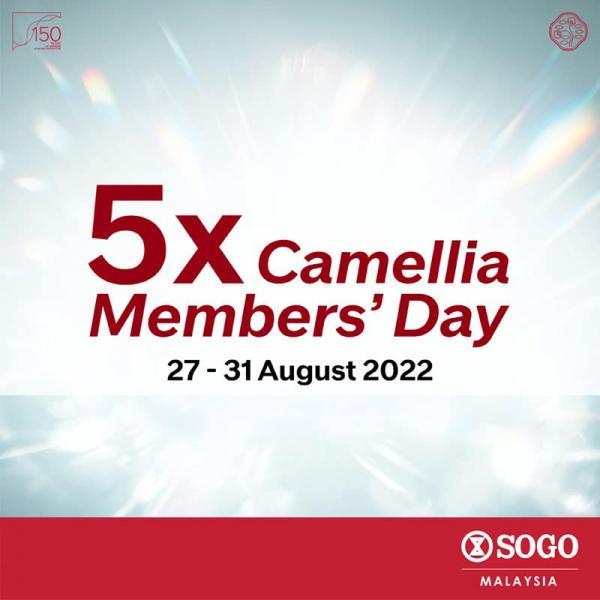 SOGO Kuala Lumpur SHISEIDO 5x Camellia Members Day Sale (27 Aug 2022 - 31 Aug 2022)