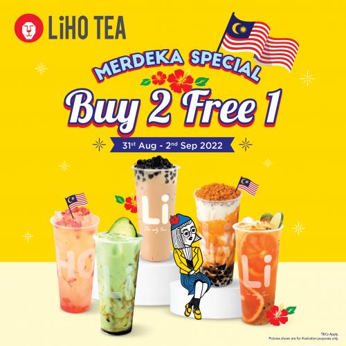 Liho Tea Buy 2 FREE 1 Merdeka Promotion (31 Aug 2022 - 2 Sep 2022)