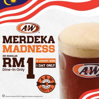 A&W Merdeka Promotion RB @ RM1 (31 August 2022)