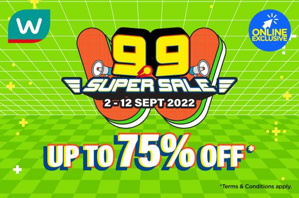 Watsons Online 9.9 Sale (2 Sep 2022 - 12 Sep 2022)