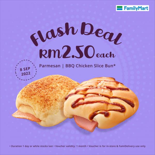 FamilyMart Member Parmesan/BBQ Chicken Slice Bun @ RM2.50 Promotion (8 Sep 2022) FamilyMart Member Parmesan/BBQ Chicken Slice Bun @ RM2.50 Promotion (8 Sep 2022)