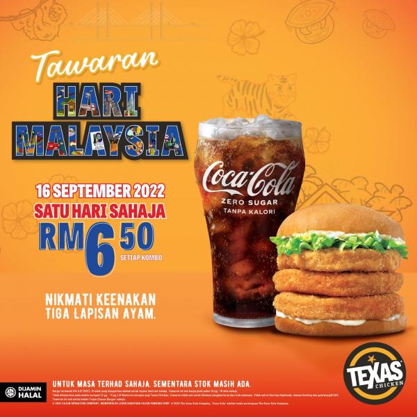 Texas Chicken Malaysia Day Promotion (16 Sep 2022)