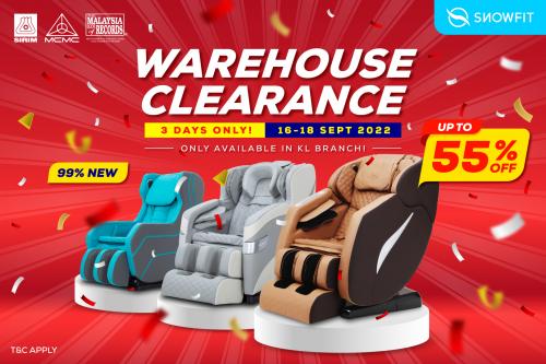 SnowFit Warehouse Clearance Sale (16 Sep 2022 - 18 Sep 2022)