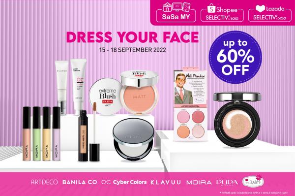 SaSa Online Make-up Items Promotion Up To 60% OFF (15 Sep 2022 - 18 Sep 2022)