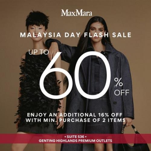 Max Mara Malaysia Day Sale Up To 60% OFF at Genting Highlands Premium Outlets (16 Sep 2022 - 18 Sep 2022)