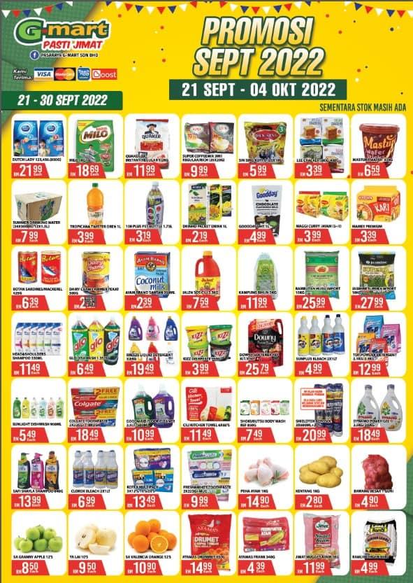 Pasaraya G-Mart September 2022 Promotion (21 Sep 2022 - 4 Oct 2022)
