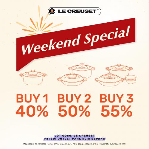 Le Creuset Weekend Sale at Mitsui Outlet Park (valid until 25 Sep 2022)