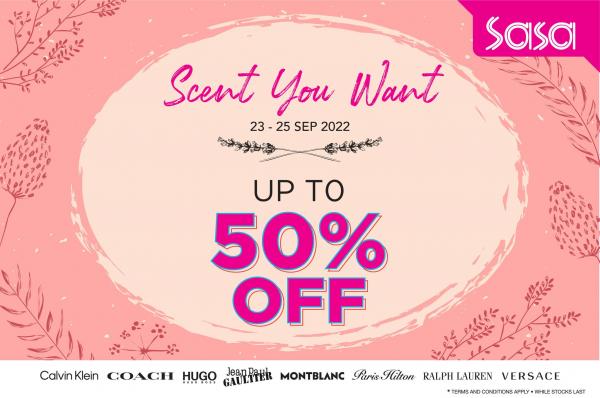 SaSa Fragrances Promotion Up To 50% OFF (23 Sep 2022 - 25 Sep 2022)