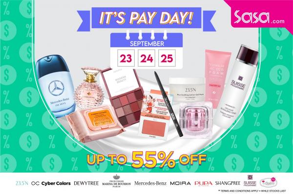 SaSa Online Payday Sale Up To 55% OFF (23 Sep 2022 - 25 Sep 2022)