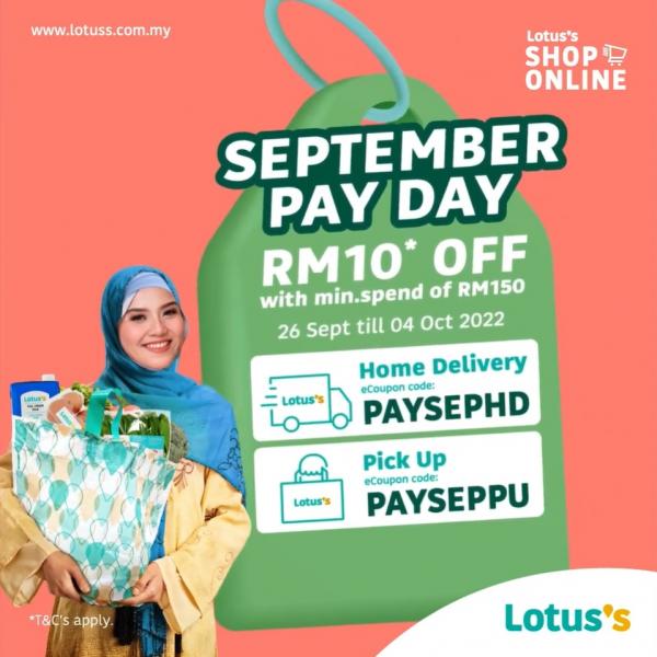 Tesco / Lotus's Online September Pay Day Sale (26 Sep 2022 - 4 Oct 2022)