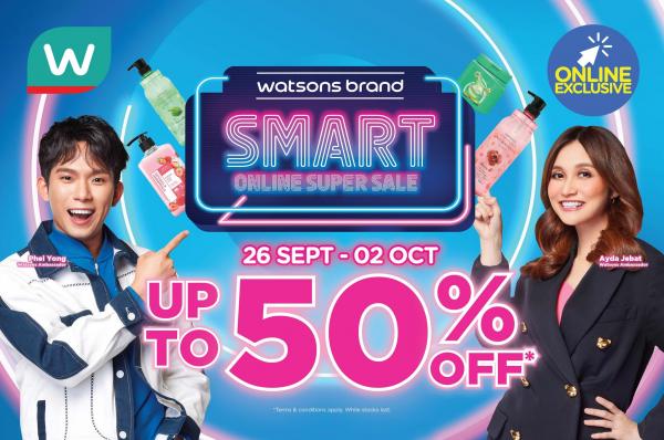 Watsons Online Watsons Brand Super Sale Up To 50% OFF (26 Sep 2022 - 2 Oct 2022)