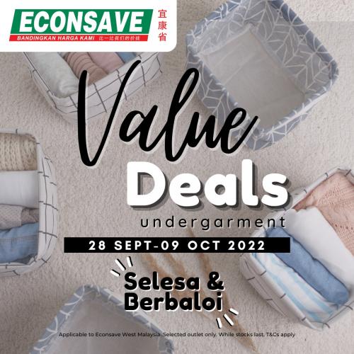 Econsave Undergarments Value Deals Promotion (28 Sep 2022 - 9 Oct 2022)