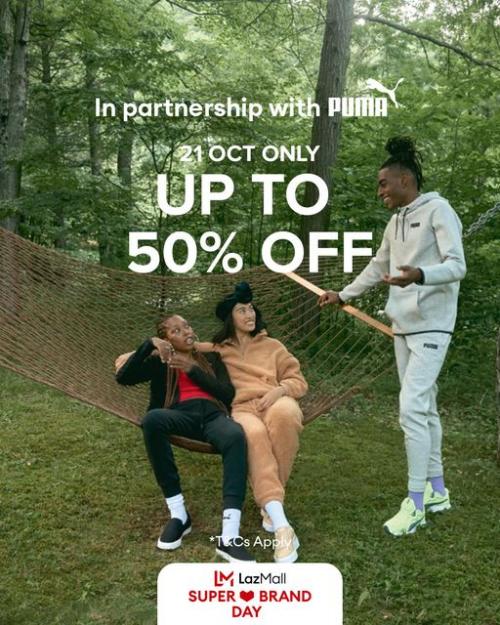 Puma Lazada Super Brand Day Sale Up To 50% OFF (21 Oct 2022)