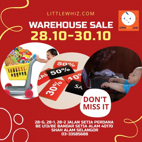 LittleWhiz Warehouse Sale (28 Oct 2022 - 30 Oct 2022)
