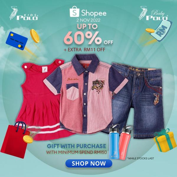 Polo Kids Shopee Super Brand Day Sale (2 Nov 2022)
