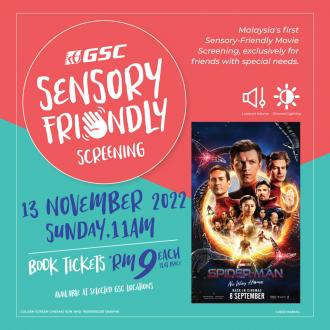 GSC Sensory Friendly Spider Man No Way Home Ticket for RM9 Promotion (13 November 2022)