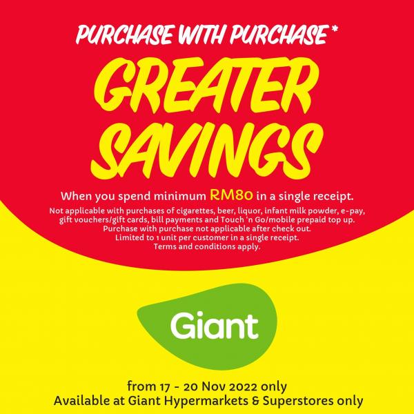 Giant PWP Promotion Up To 70% OFF (17 Nov 2022 - 20 Nov 2022)