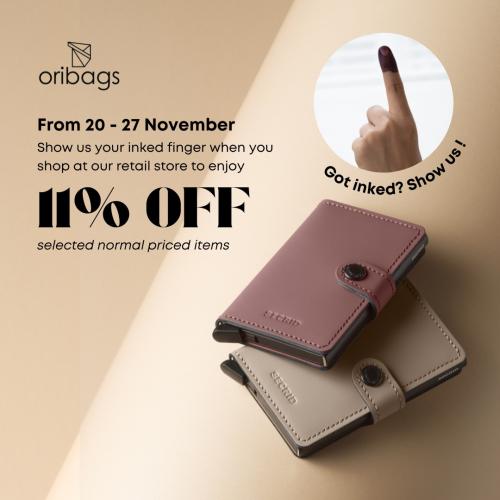 Oribags GE15 General Election Promotion (20 Nov 2022 - 27 Nov 2022) Oribags GE15 General Election Promotion (20 Nov 2022 - 27 Nov 2022)