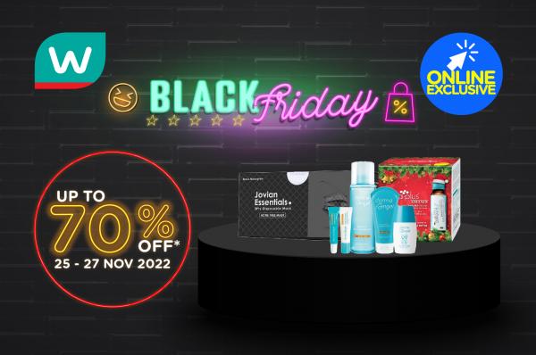 Watsons Black Friday Sale Up To 70% OFF (25 Nov 2022 - 27 Nov 2022)