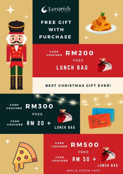 Lunarich Pizza & Pasta Gurney Paragon Mall Christmas Voucher Promotion