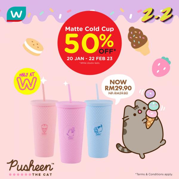 Watsons Matte Cold Cup 50% OFF Promotion (20 Jan 2023 - 22 Feb 2023)