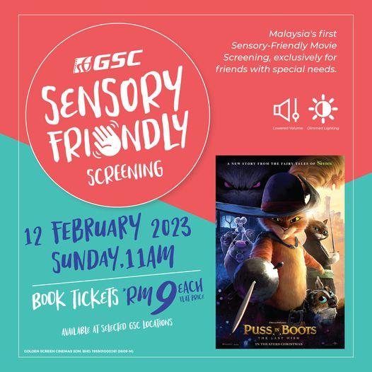GSC Puss In Boots The Last Wish Sensory Screening Promotion Ticket for RM9 (12 Feb 2023)