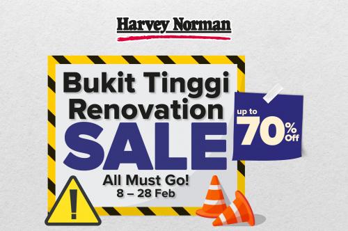Harvey Norman Bukit Tinggi Renovation Sale Up To 70% OFF (8 Feb 2023 - 28 Feb 2023)