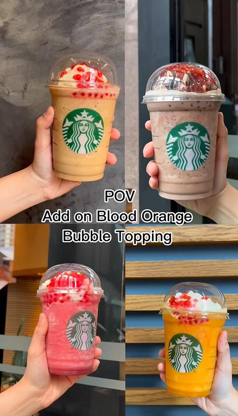 Starbucks Blood Orange Bubble