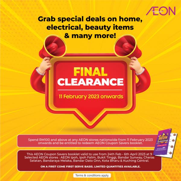 AEON Clearance Sale (11 Feb 2023 onwards)