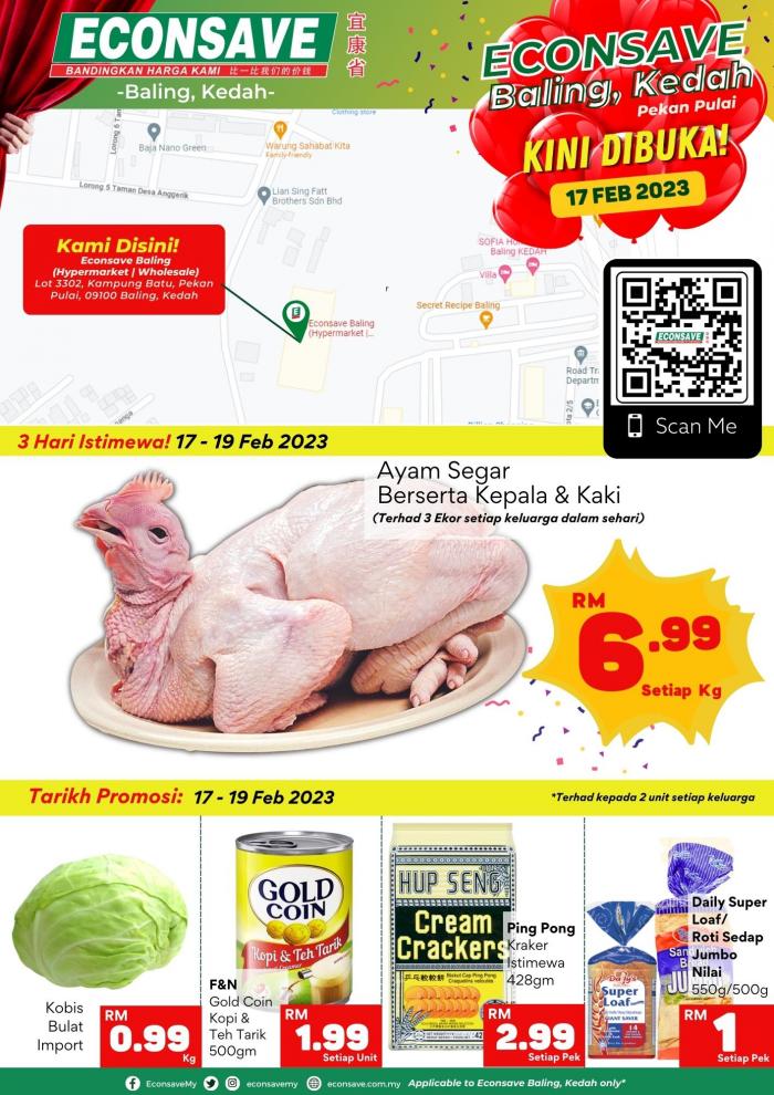 Econsave Baling Kedah Opening Promotion (17 Feb 2023 - 7 Mar 2023)