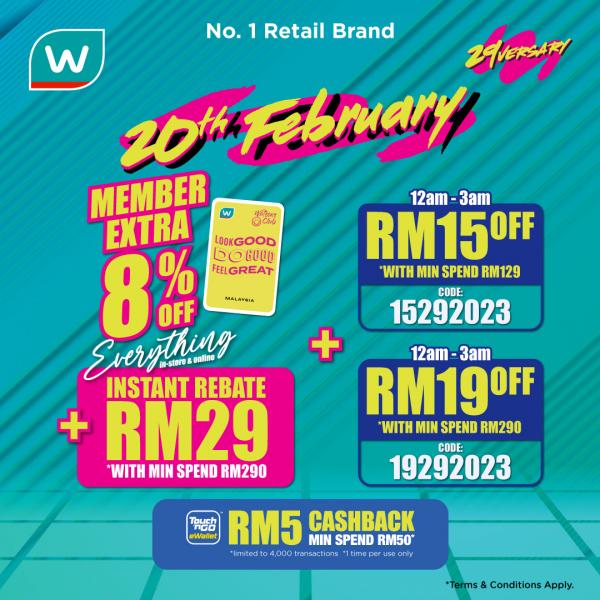 Watsons 20.2 Sale (20 Feb 2023)