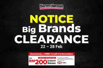 Harvey Norman Notice Big Brands Clearance Sale (22 February 2023 - 28 February 2023)