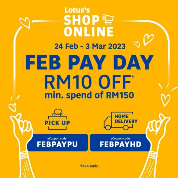 Lotus's February Pay Day Promotion (24 Feb 2023 - 3 Mar 2023)