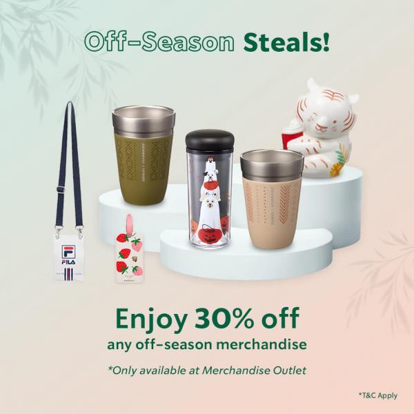 Starbucks Off-Season Merchandises 30% OFF Promotion