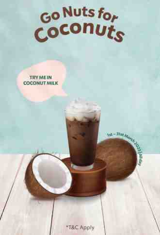 Starbucks FREE Coconut Milk Promotion (1 March 2023 - 31 March 2023)