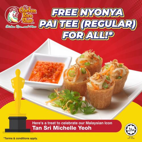 The Chicken Rice Shop SedapZ FREE Nyonya Pai Tee Promotion 15 Mar 2023)