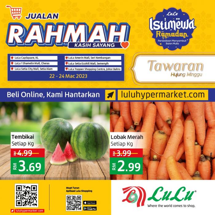 LuLu Jualan Rahmah Ramadan Promotion (22 Mar 2023 - 24 Mar 2023)