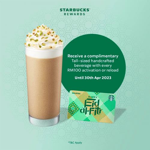 Starbucks Rewards Member FREE Tall-sized Handcrafted Promotion (valid until 30 Apr 2023)