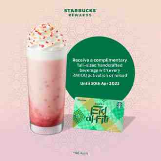 Starbucks Rewards Member FREE Tall-sized Beverage Promotion (valid until 30 April 2023)