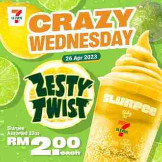 7 Eleven Crazy Wednesday RM2 Slurpee Promotion (26 April 2023)