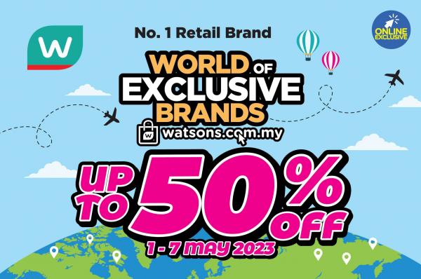 Watsons World Of Exclusive Brands Promotion (1 May 2023 - 7 May 2023)