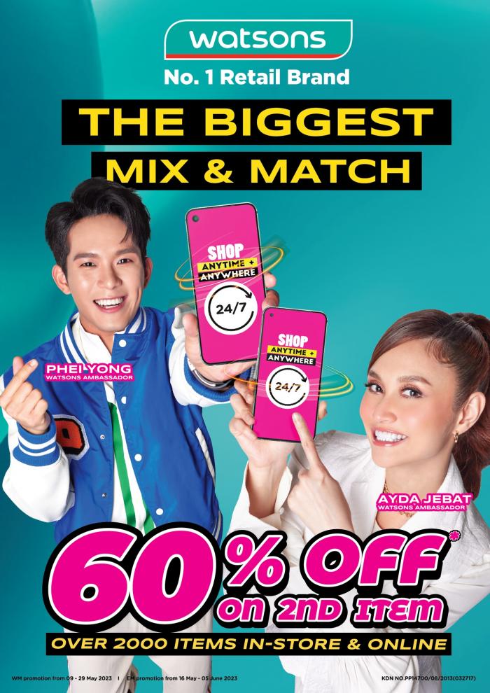Watsons Promotion Catalogue (9 May 2023 - 29 May 2023) Watsons Promotion Catalogue (9 May 2023 - 29 May 2023)