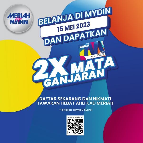 MYDIN Kad Meriah 2X Points Promotion (15 May 2023)