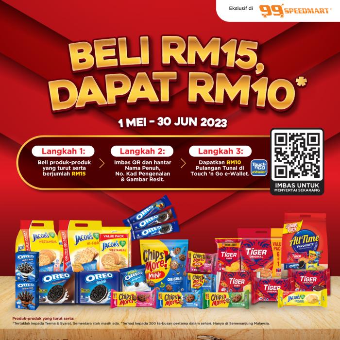 99 Speedmart Buy RM15 Get RM10 Cashback Promotion (1 May 2023 - 30 Jun 2023)