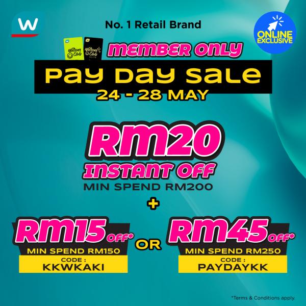Watsons Pay Day Sale (24 May 2023 - 28 May 2023)