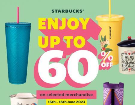 Starbucks Merchandise Sale Up To 60% OFF at Mitsui Outlet Park (16 June 2023 - 18 June 2023)