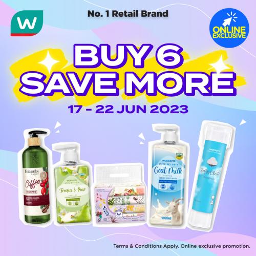 Watsons Buy 6 Save More Promotion (17 Jun 2023 - 22 Jun 2023)