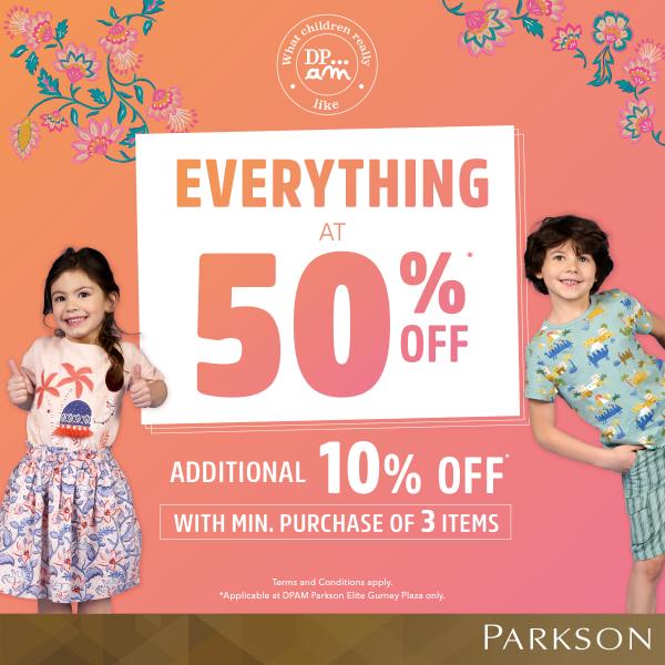 Parkson Elite Gurney Plaza DPAM Sale Everything 50% OFF