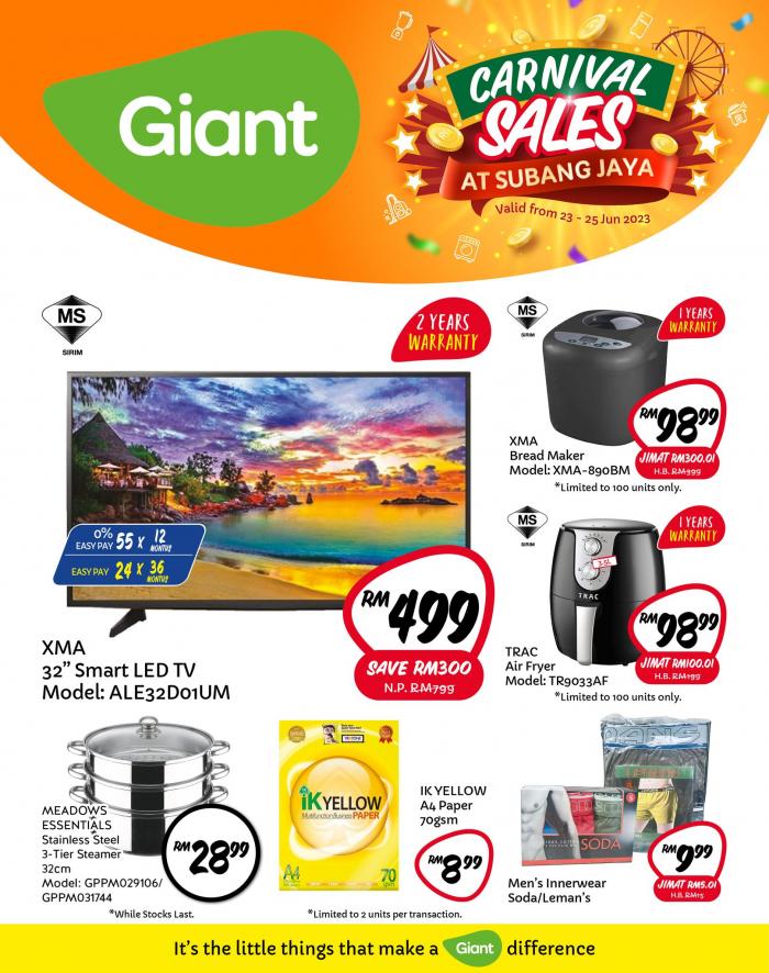 Giant Subang Jaya Carnival Sale (23 Jun 2023 - 25 Jun 2023)