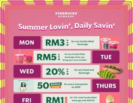 Starbucks Rewards Members July Daily Promotion (1 July 2023 - 31 July 2023)